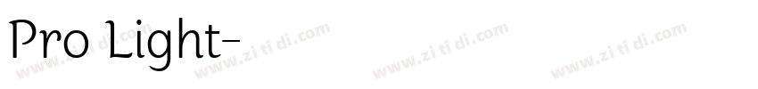 Pro Light字体转换